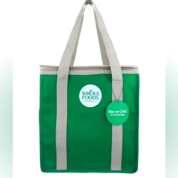 Whole Foods Market Insulated Reusable Cooler Green Grocery